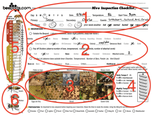 Beepods Hive Inspection Form